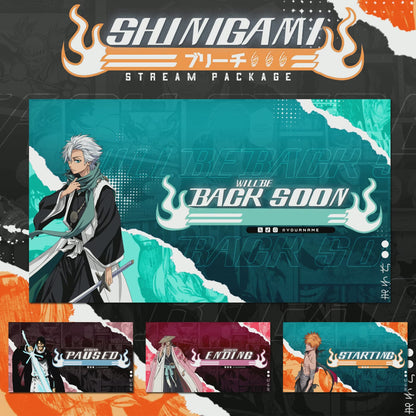 Bleach II Twitch Overlays full Stream Package Orange