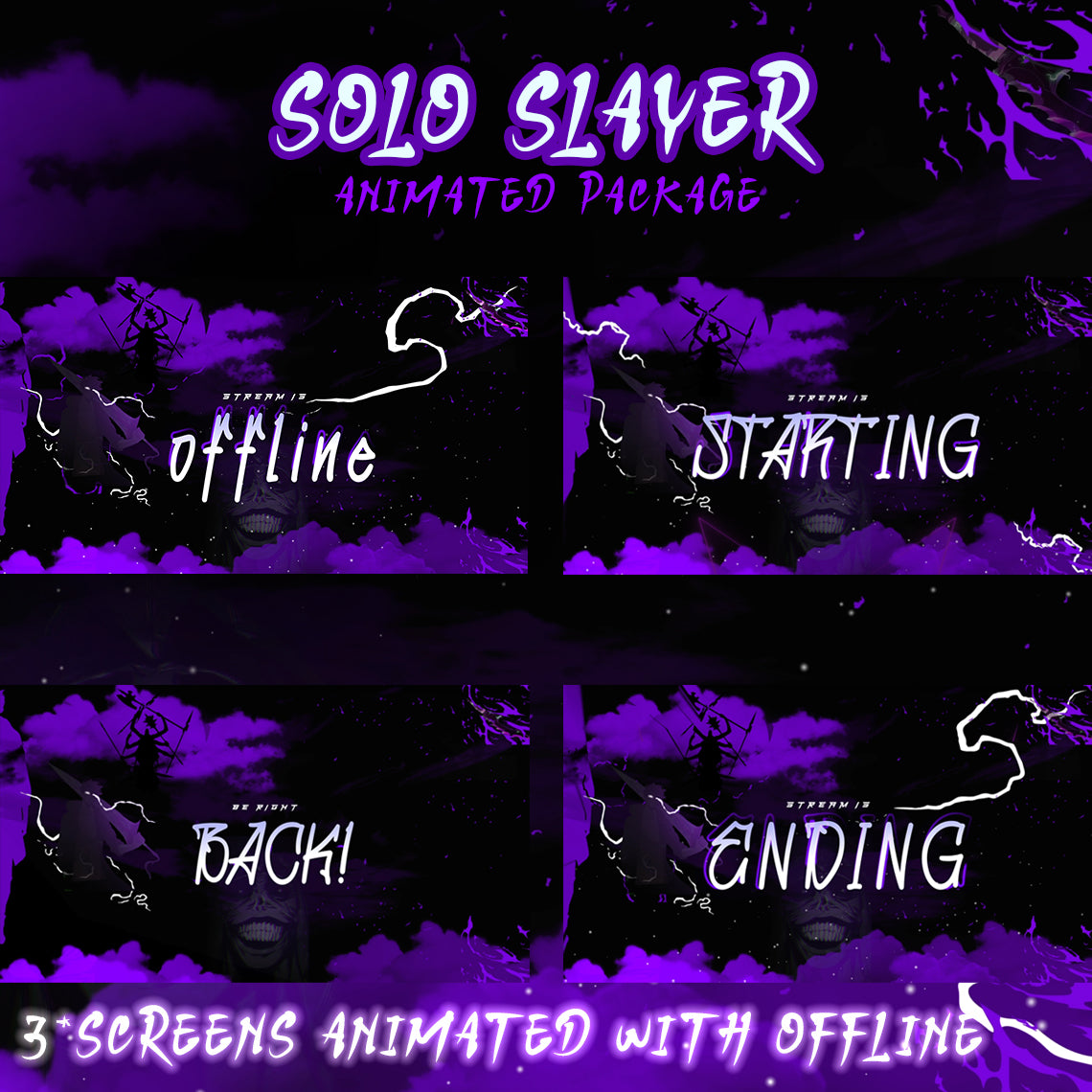 Solo Slayer Stream Package Animated Full Animated Package