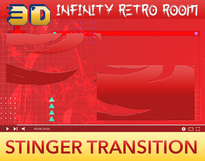 3D Retro Sharingan Stream Package Twitch overlays full stream package